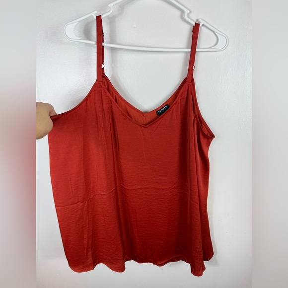 Torrid Satin Cami Blouse Dark Orange Size 2 2XL‎ Casual Career Office Summer - Picture 2 of 6